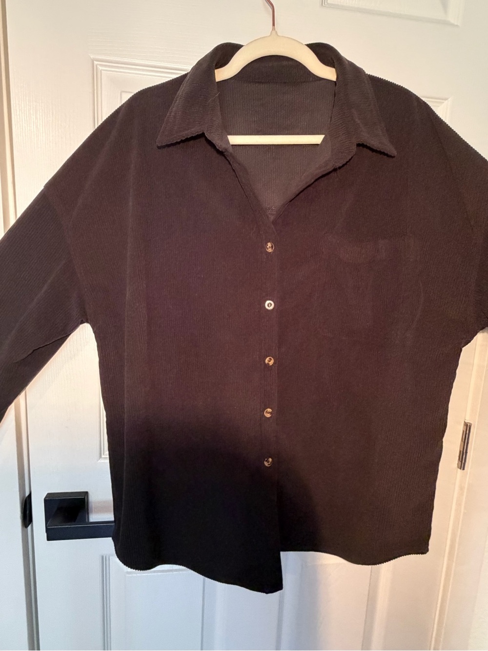 Old Navy Women's Black Button-Down Shirt